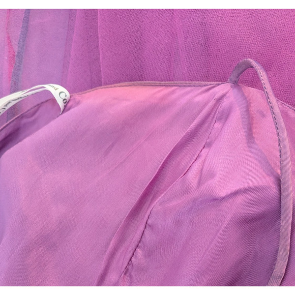 Morgan Co Prom Dress Maxi Gown 4 Purple Princess Fairy Vintage 90s Y2K Tulle - Picture 10 of 11